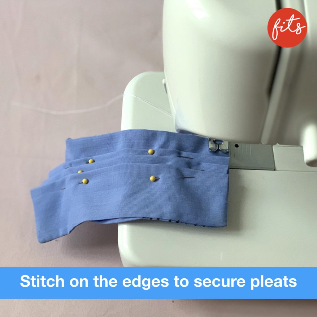 stitching the pleats